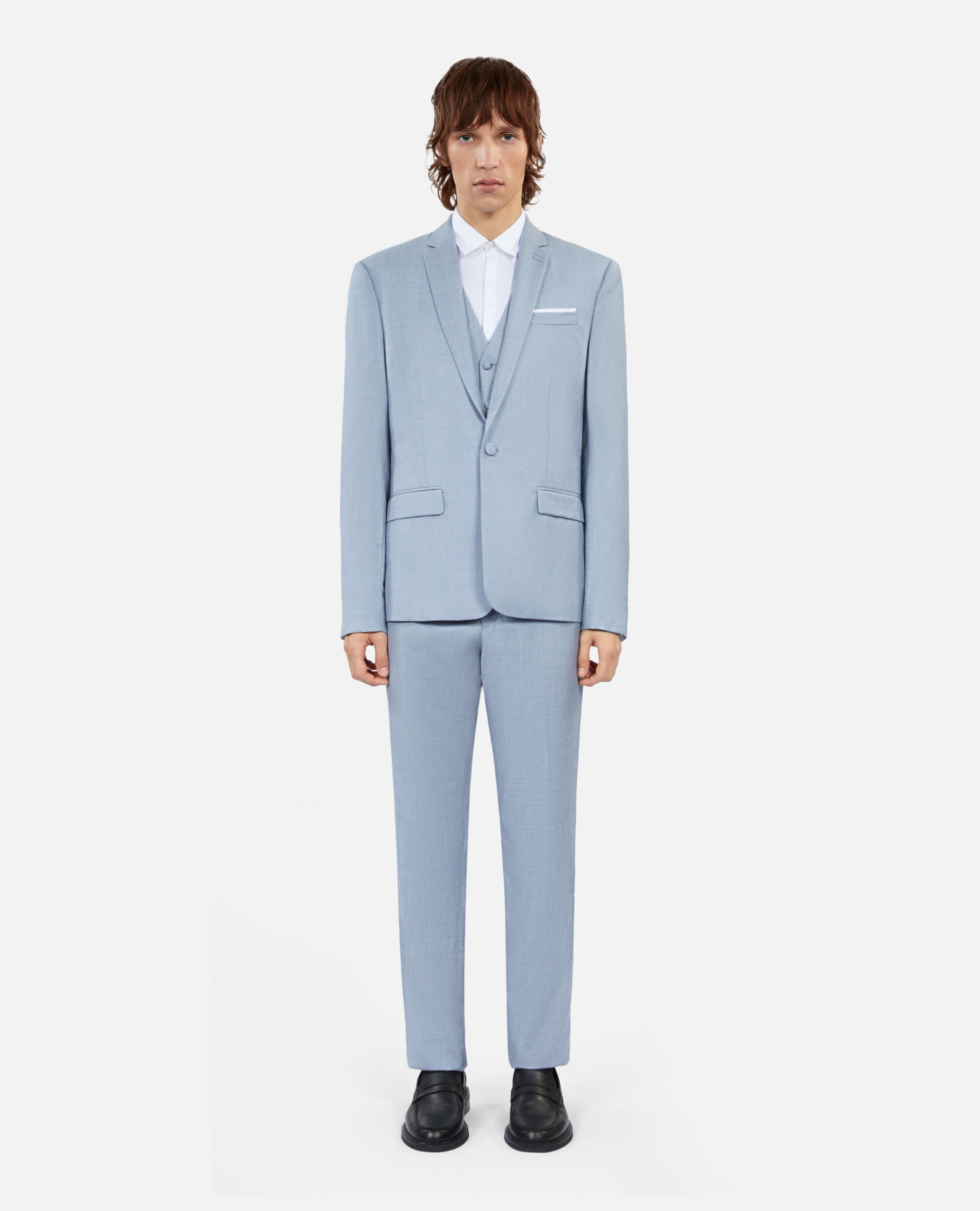 Light blue wool suit jacket, BLUE, hi-res image number null