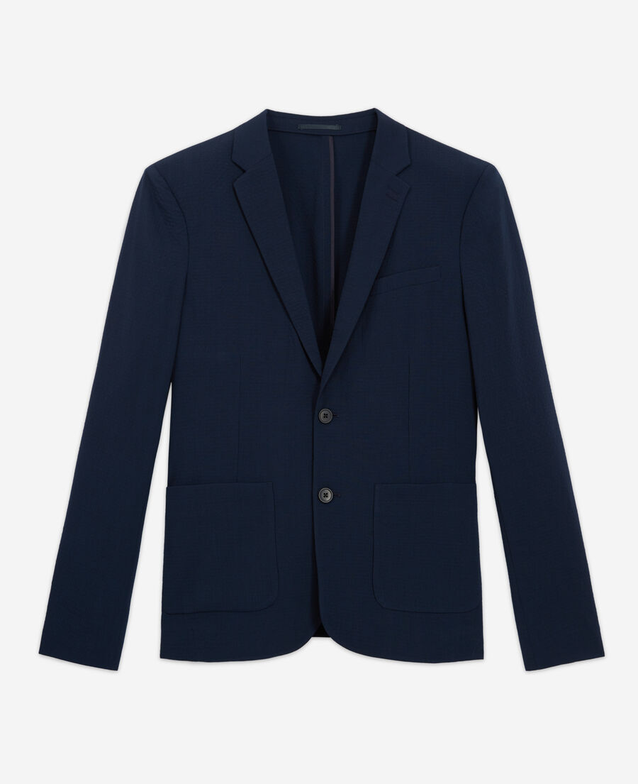 chaqueta elegante azul marino ligera