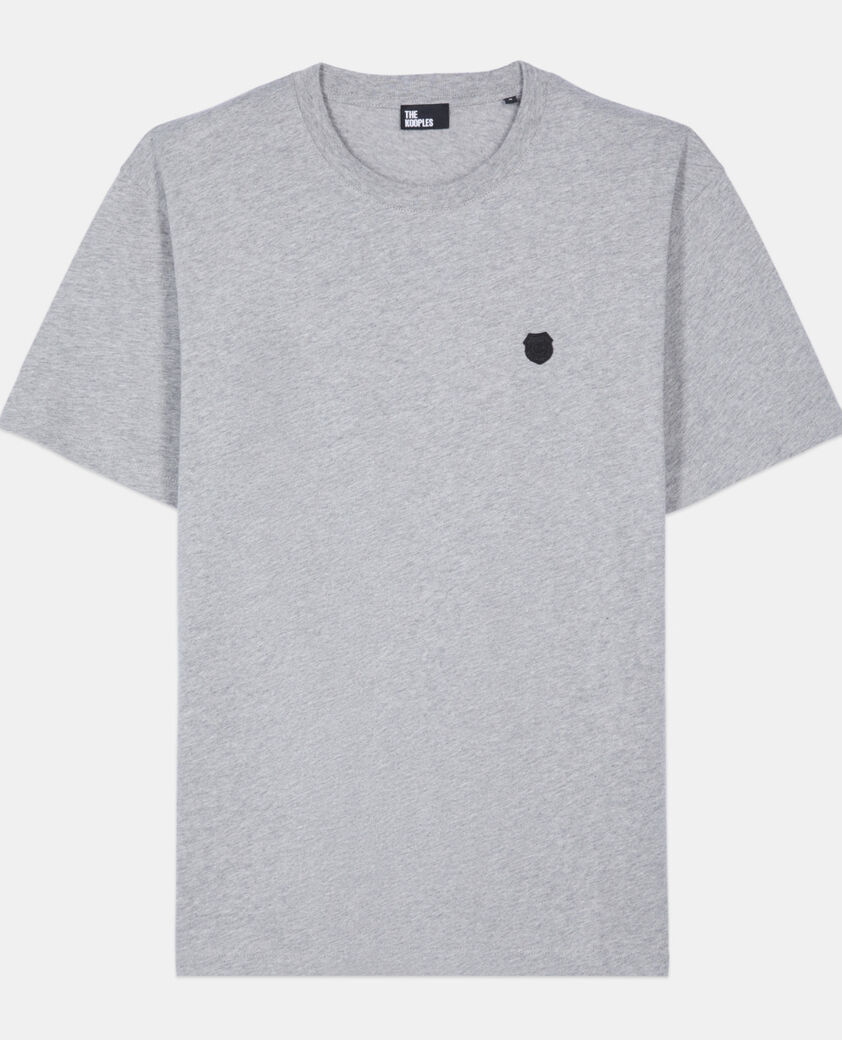 The Kooples HERREN GREY MELANGE graues t-shirt mit wappen