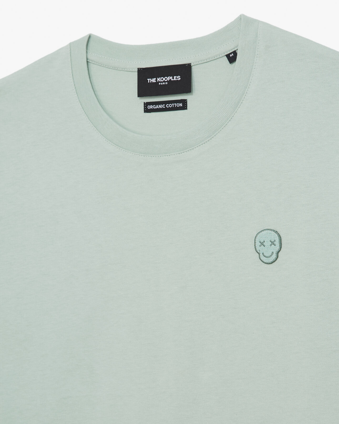 The Kooples HERREN FROSTY GREEN t-shirt mintgrün baumwolle totenkopf
