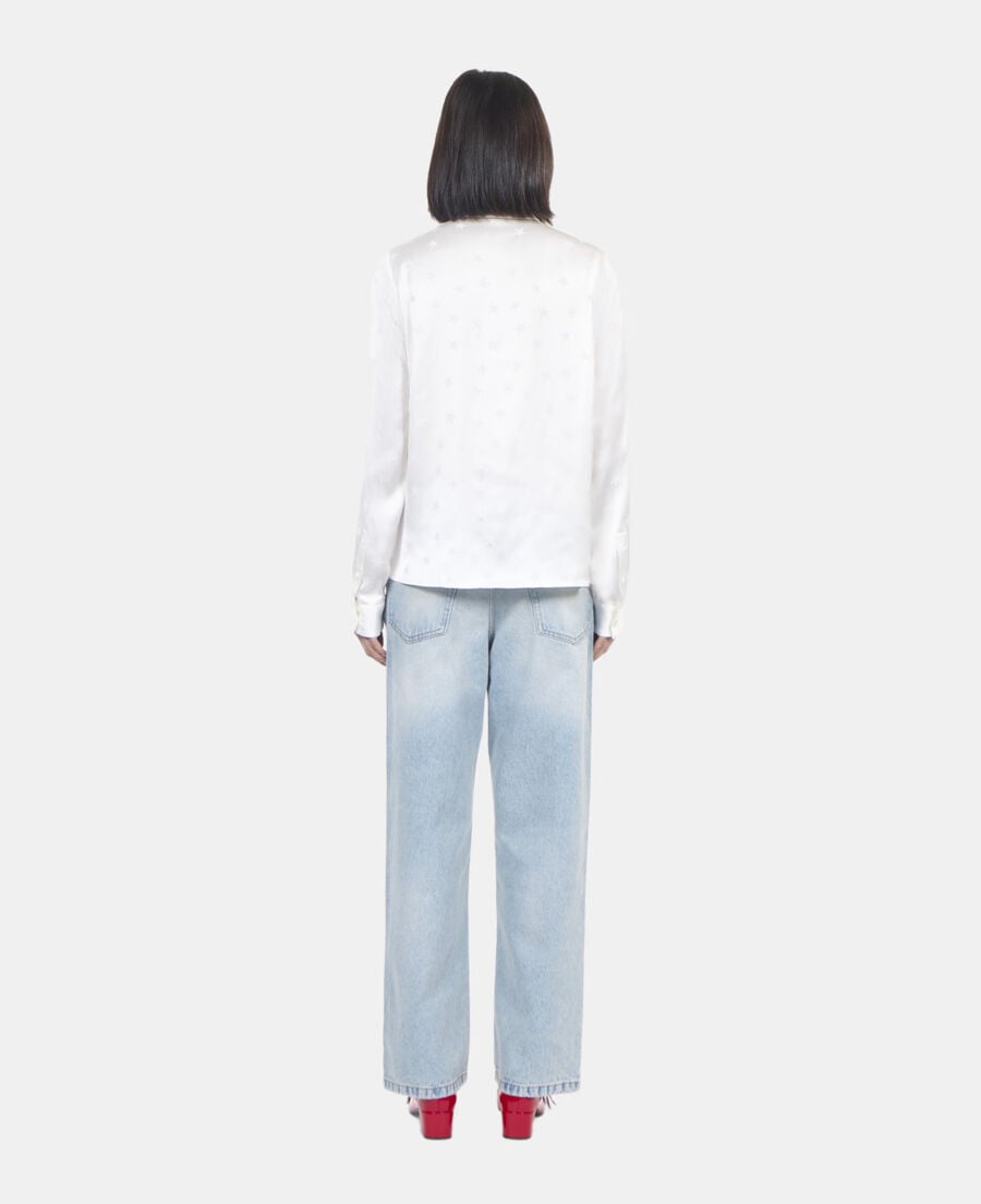 The Kooples WOMEN ECRU ecru jacquard shirt