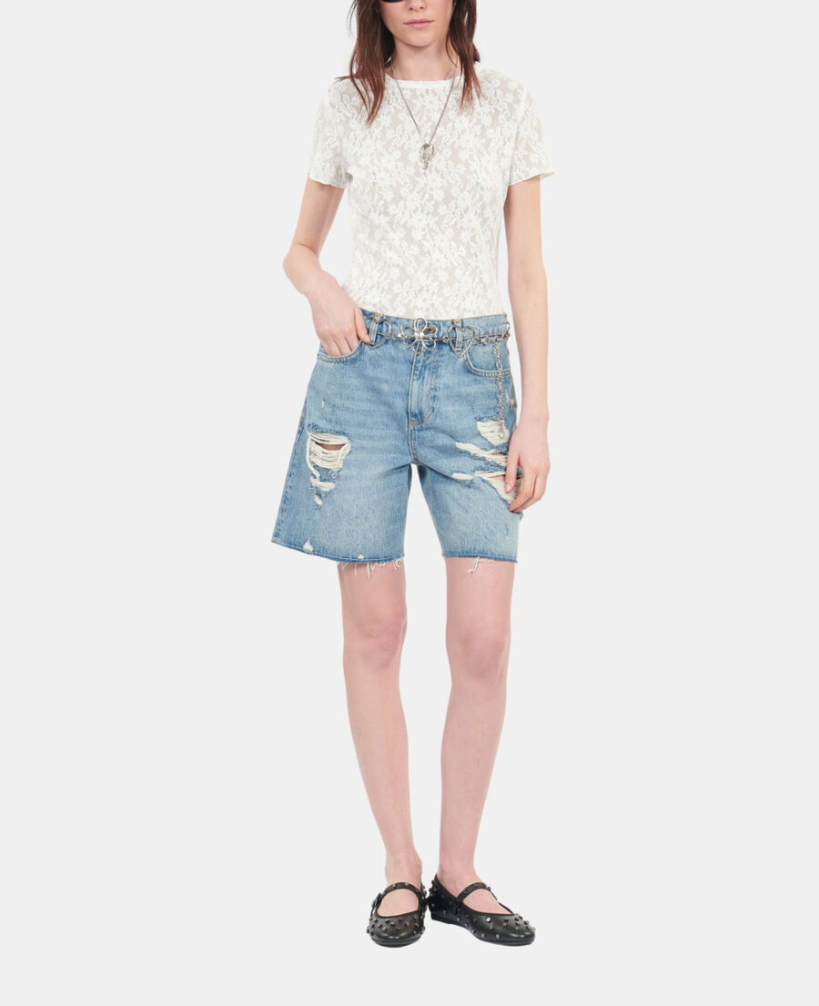 The Kooples FEMME ECRU top en dentelle &eacute;cru