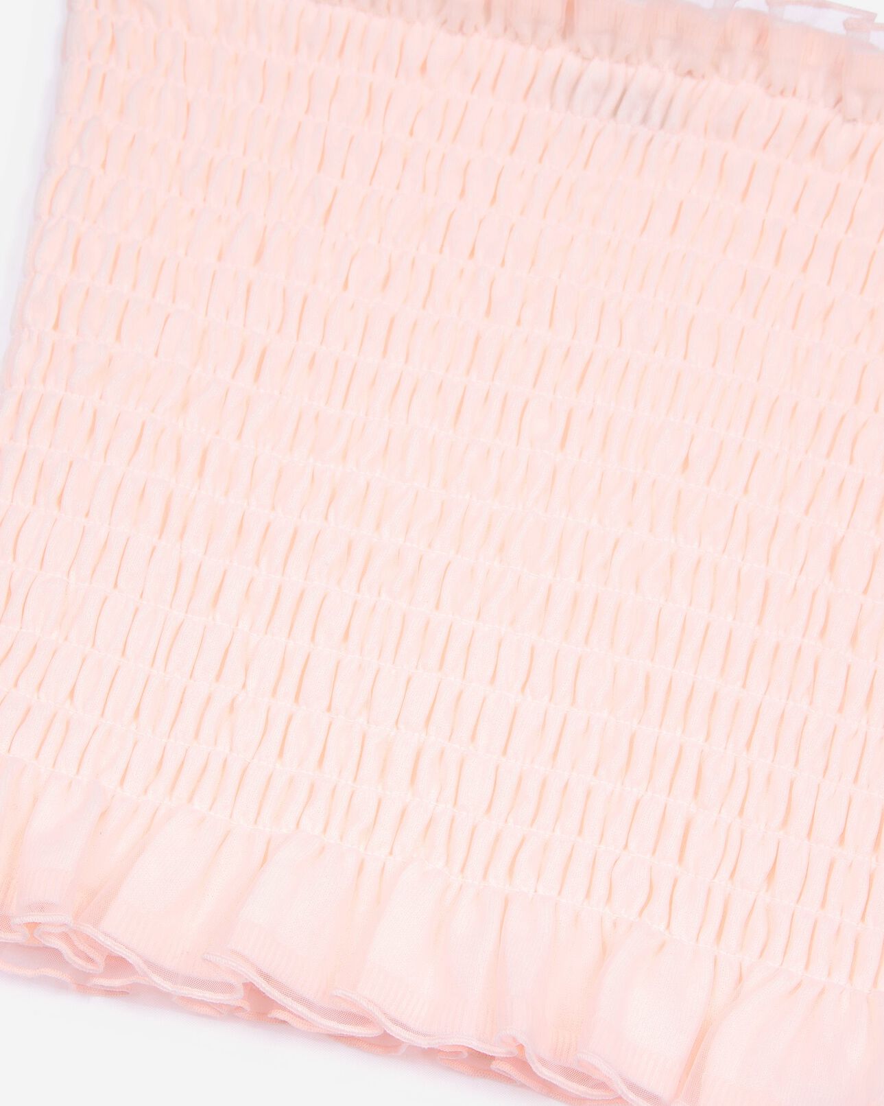 The Kooples WOMEN LILA pink smocked bustier top