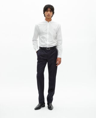 The Kooples HOMME DARK NAVY pantalon de costume ajusté en laine marine
