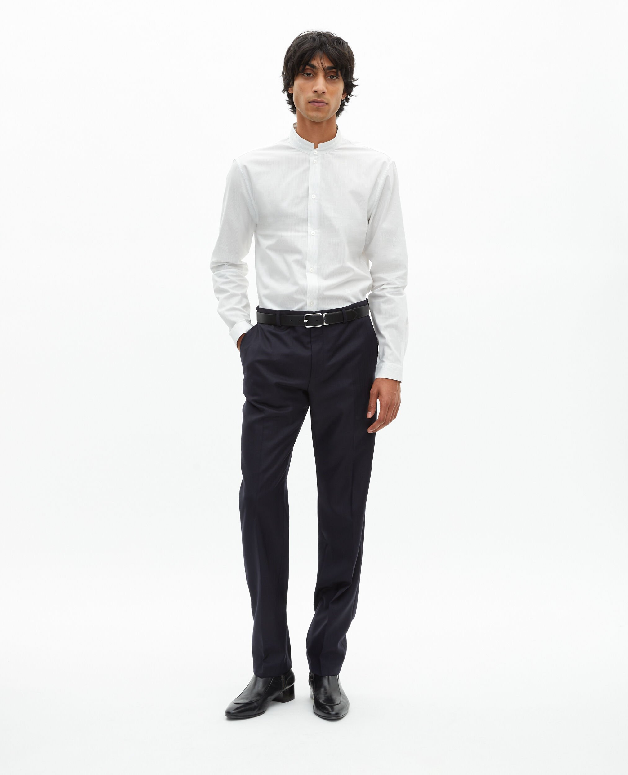 Slim-fit suit pants in navy wool, DARK NAVY, hi-res image number null