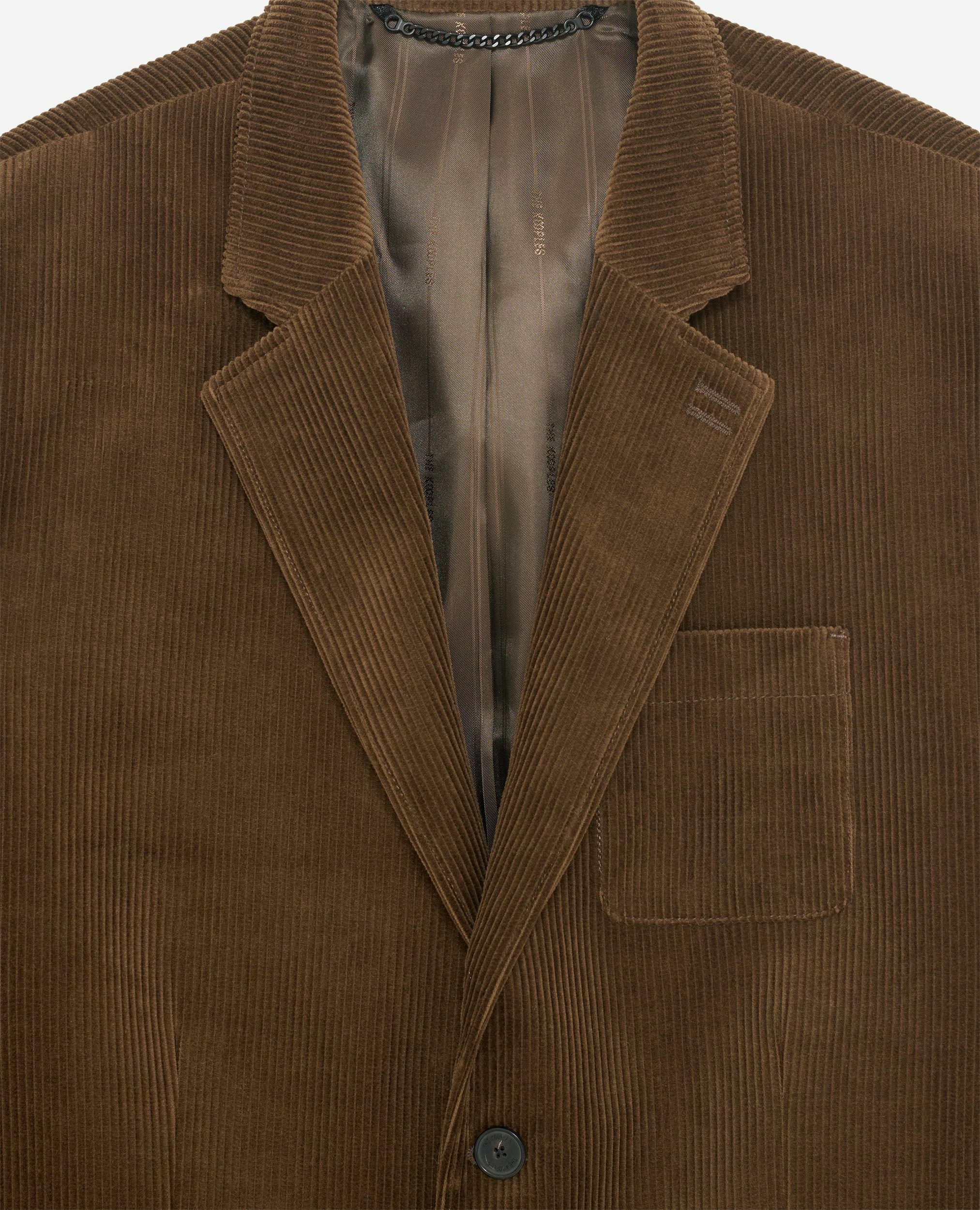 Veste de costume en velours côtelé marron, CARAMEL, hi-res image number null