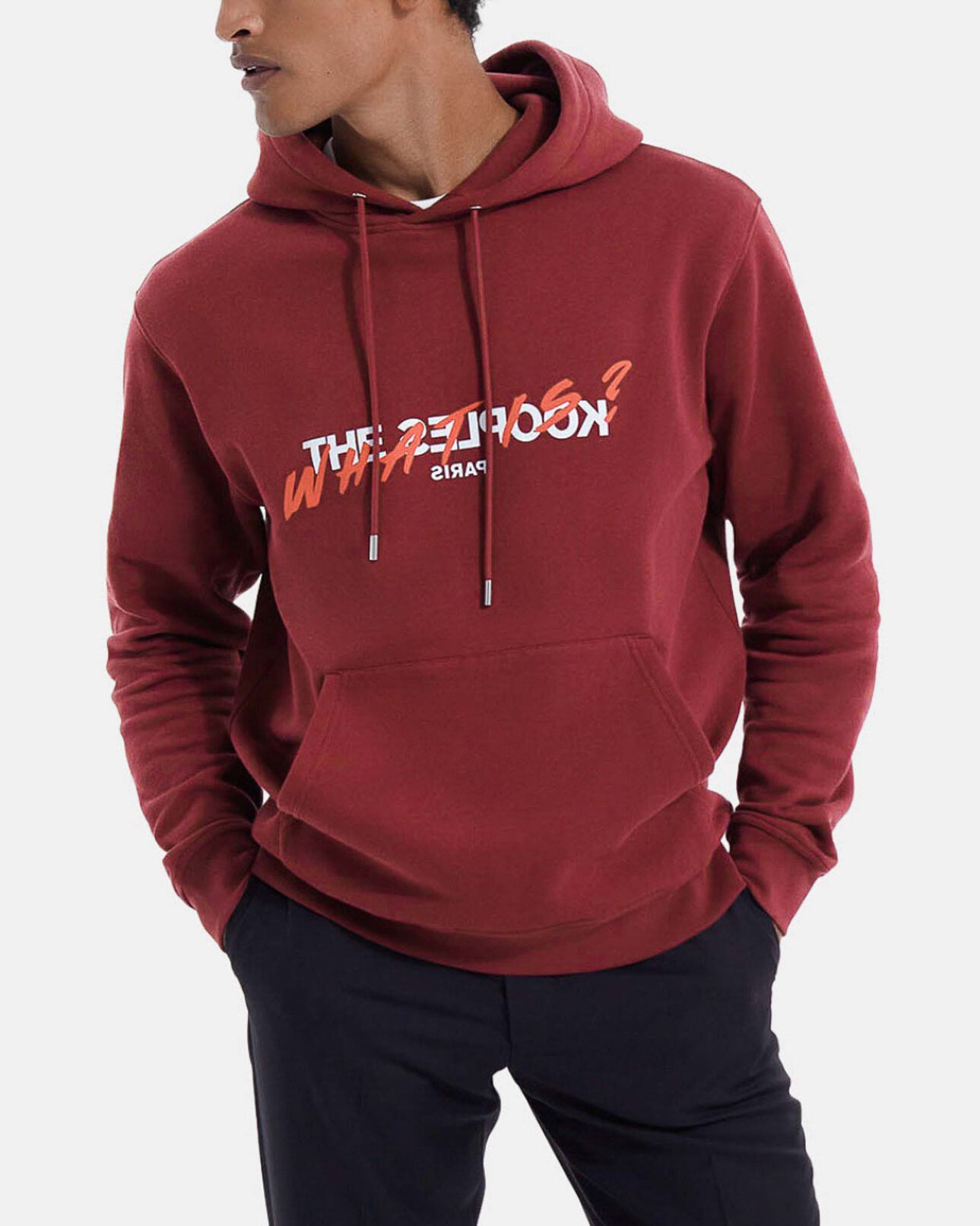 The Kooples HOMME MARRON sweat capuche coton bordeaux imprimé what is