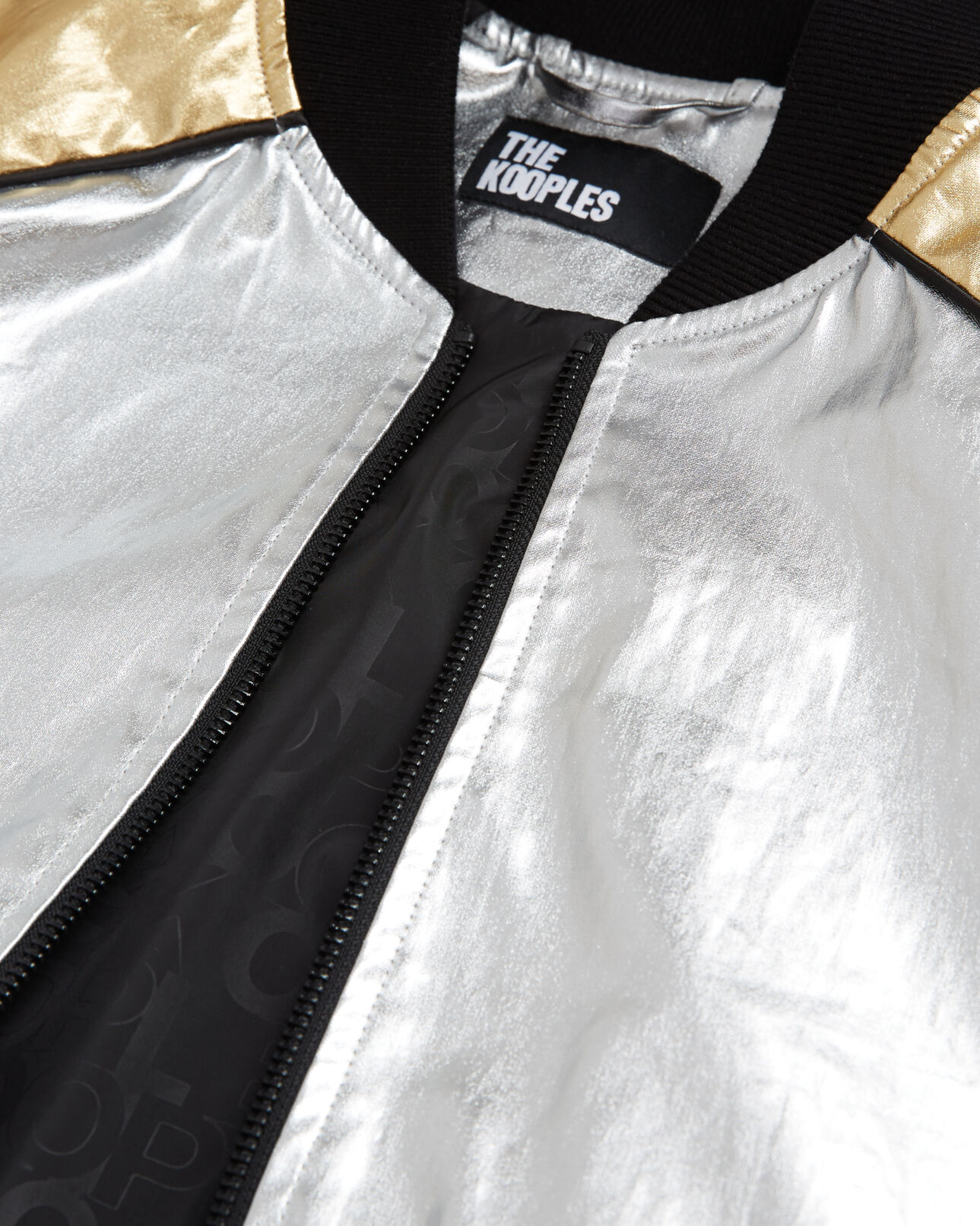 The Kooples WOMEN SILVER / GOLD two-tone jacket