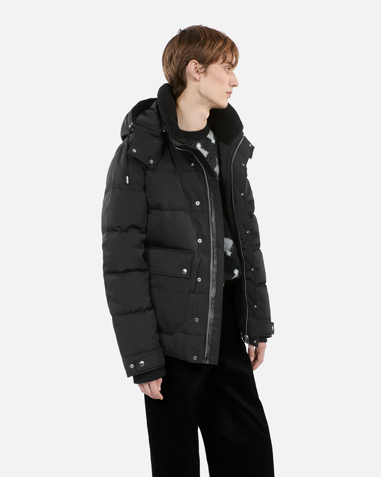 The Kooples MEN BLACK black blazon down jacket