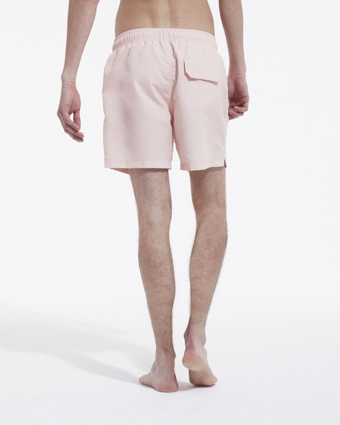 The Kooples HOMME LIGHT PINK maillot de bain rose technique à petit logo