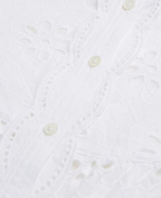 The Kooples WOMEN WHITE short white top with broderie anglaise