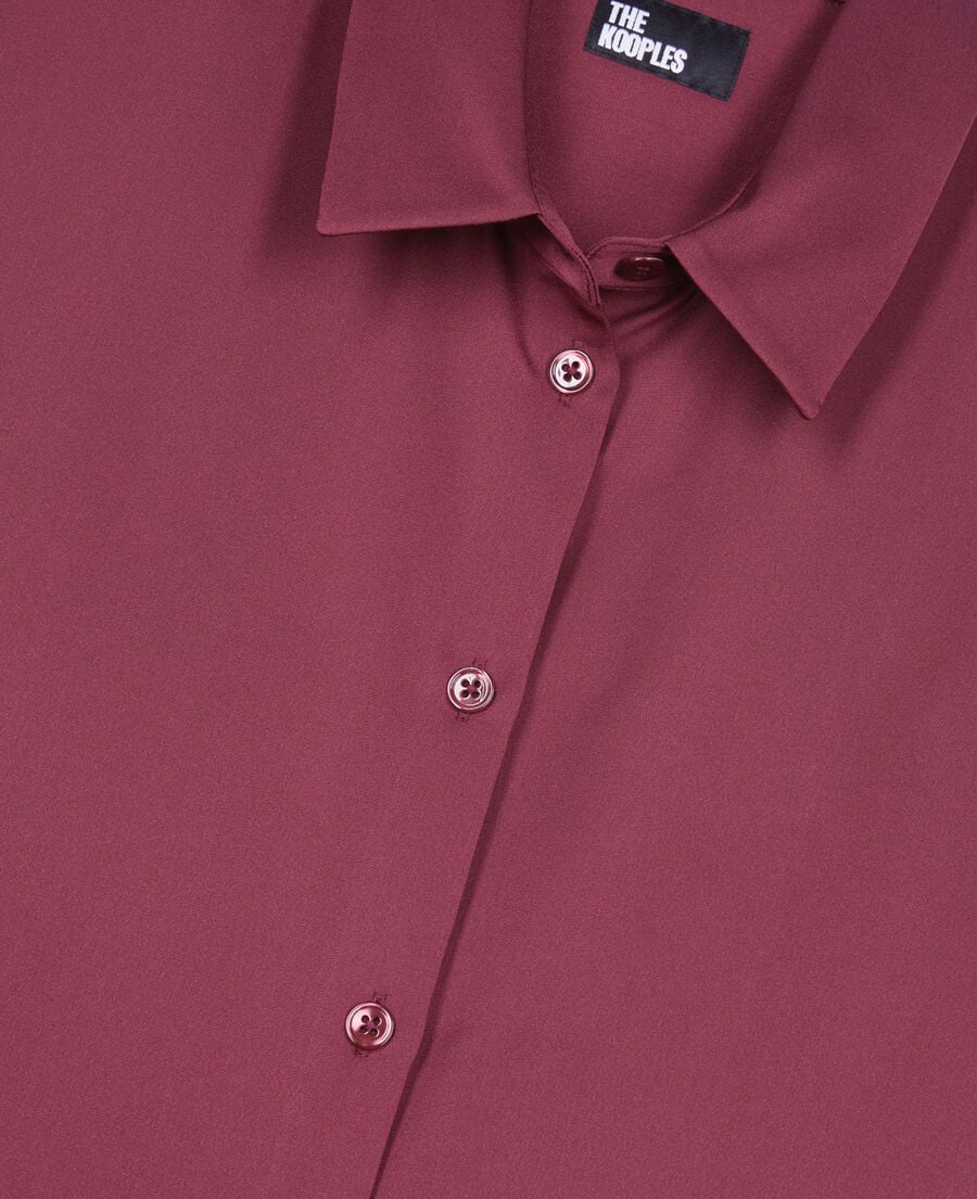 The Kooples F BURGUNDY burgundy silk shirt
