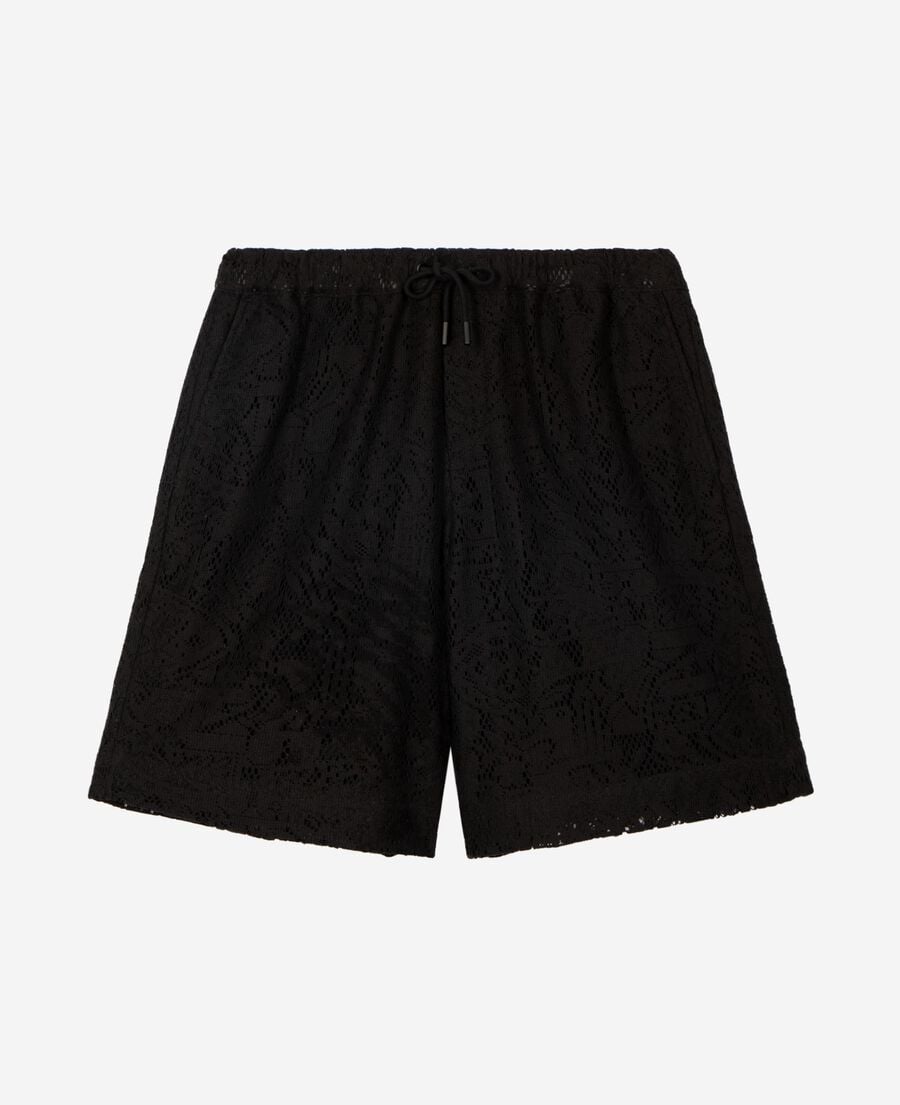 The Kooples H BLACK black lace shorts