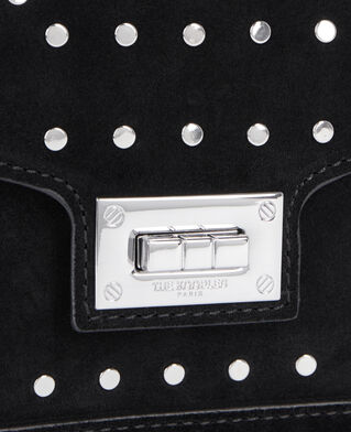 The Kooples WOMEN BLACK black leather emily small bag with studs