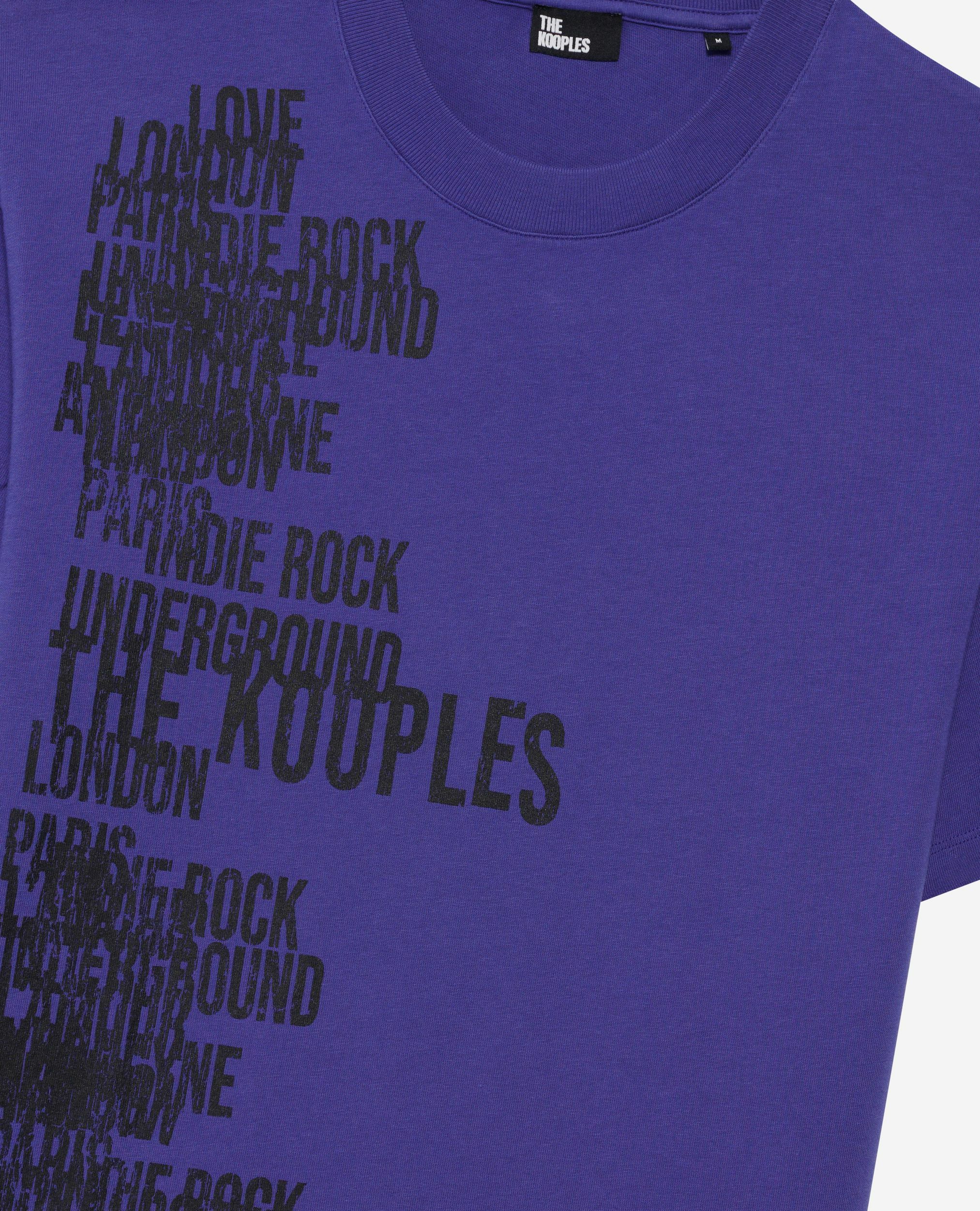 T-shirt avec sérigraphie violet, ELECTRIC BLUE, hi-res image number null