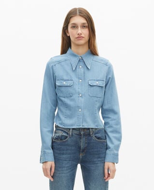 The Kooples F BABY BLUE denim shirt