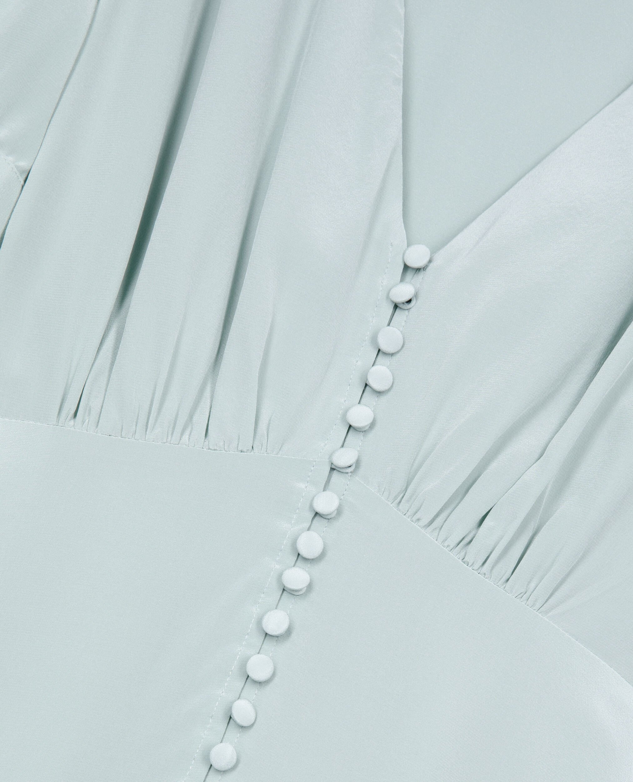 Long dress with blue silk buttoning, BLUE/GREEN, hi-res image number null
