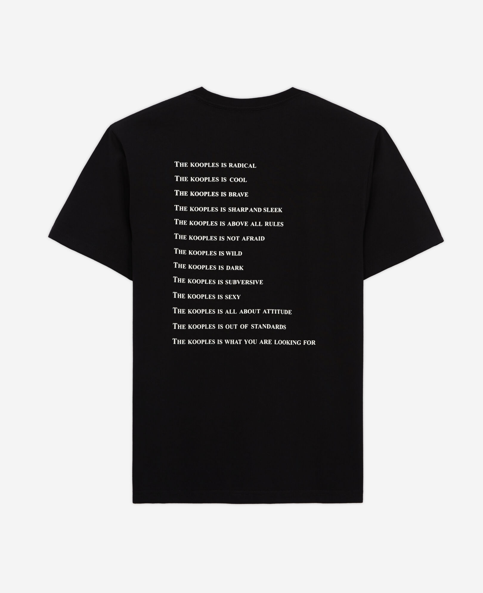 The Kooples MEN BLACK men's what is black t-shirt