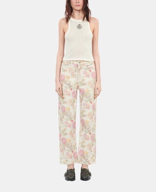 The Kooples F ECRU blazon ecru tank top