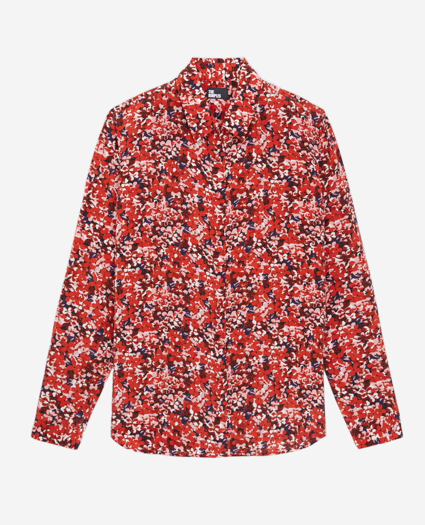 The Kooples FEMME null chemise rouge imprim&eacute; fleuri