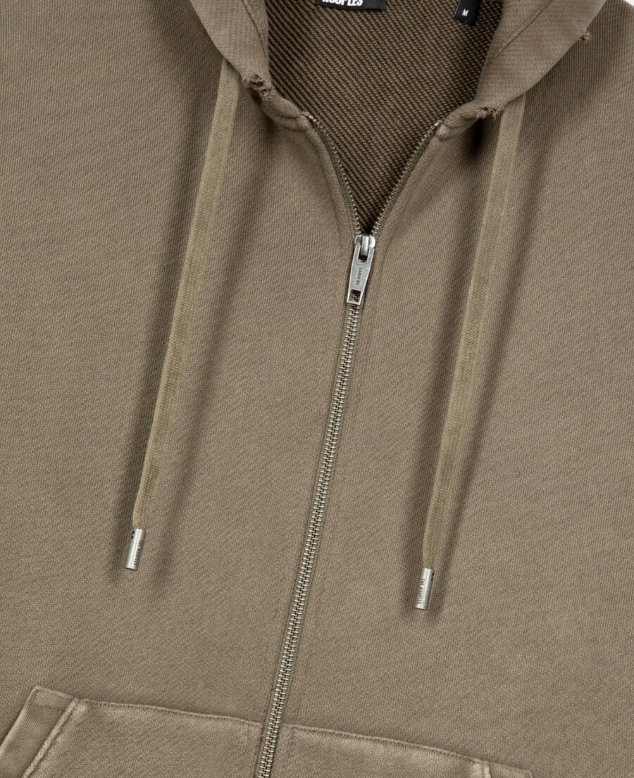 The Kooples MEN OLIVE khaki hoodie