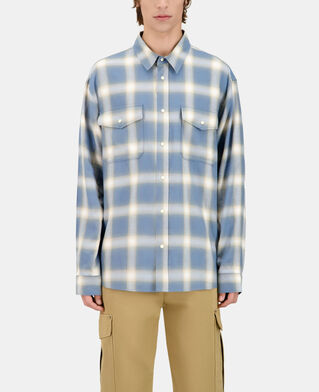 The Kooples HERREN BLUE GREY kariertes hemd