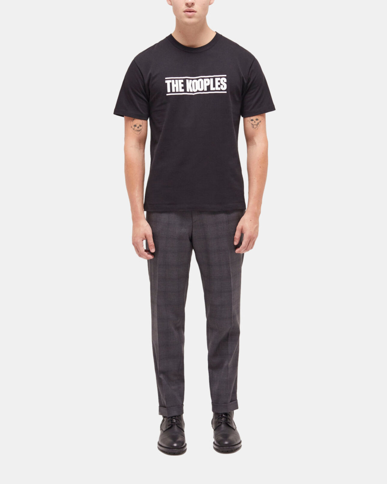 The Kooples HOMME BLACK t-shirt homme logo the kooples noir