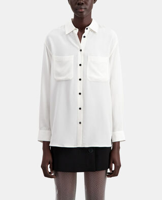 The Kooples DAMEN ECRU weißes hemd aus seide