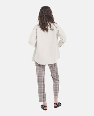 The Kooples F PINK pink and black checked flowing printed pants