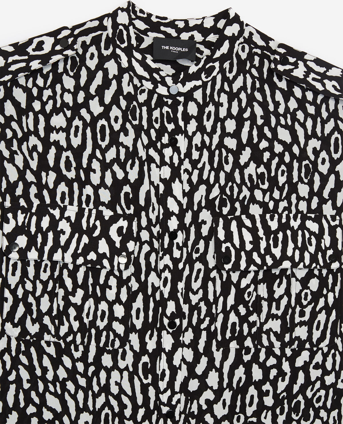 Chemise habill soie motif l opard blanc The Kooples