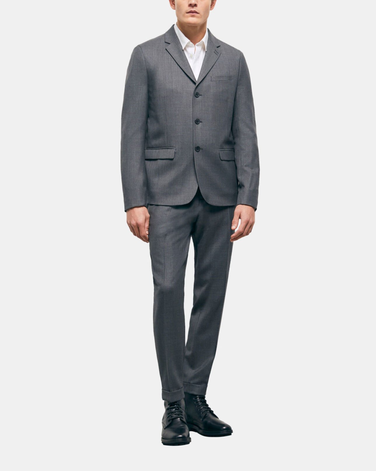 The Kooples MEN GREY gray wool suit jacket