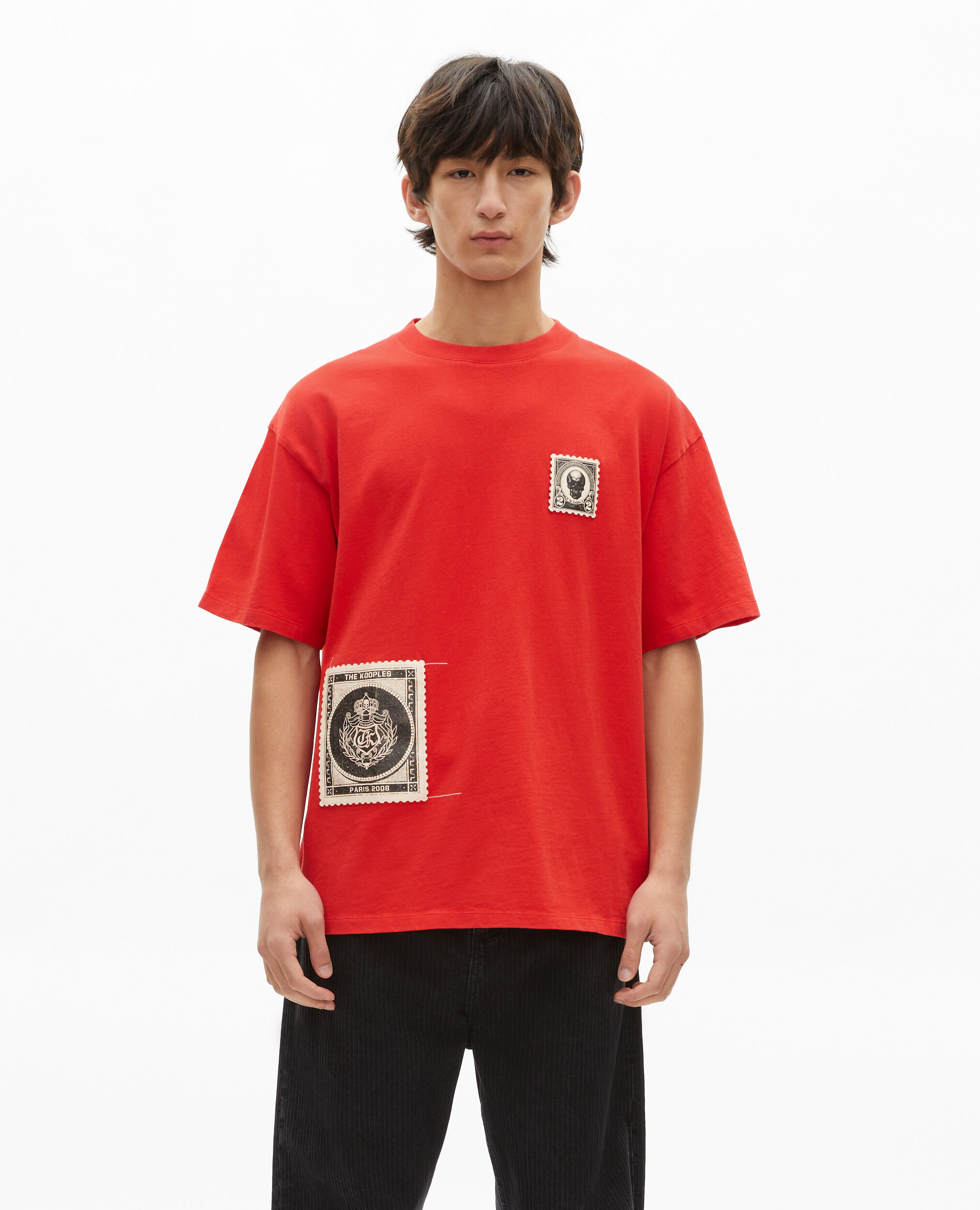 Camiseta parches roja, RED, hi-res image number null