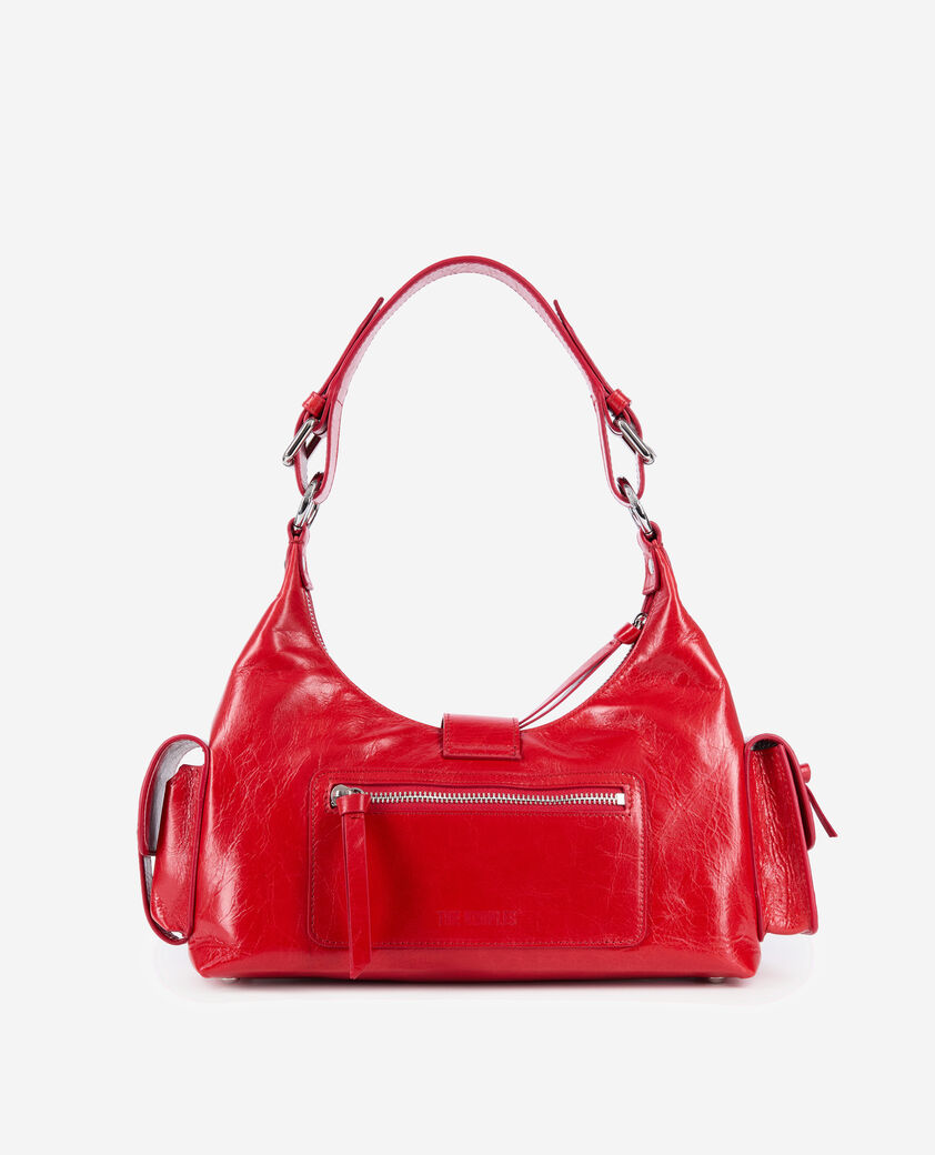 The Kooples WOMEN RED red vintage treatment leather amelia bag