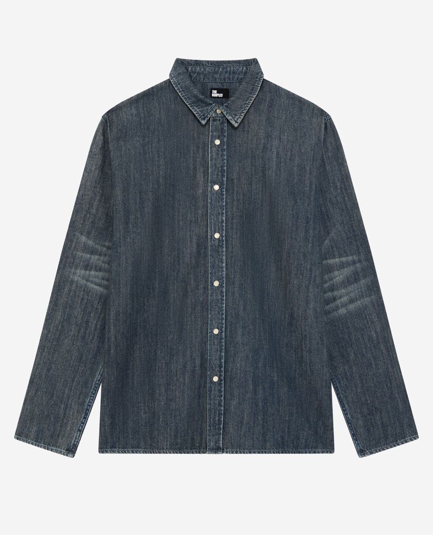 The Kooples HOMME BLUE ELECTRIC chemise en denim bleue
