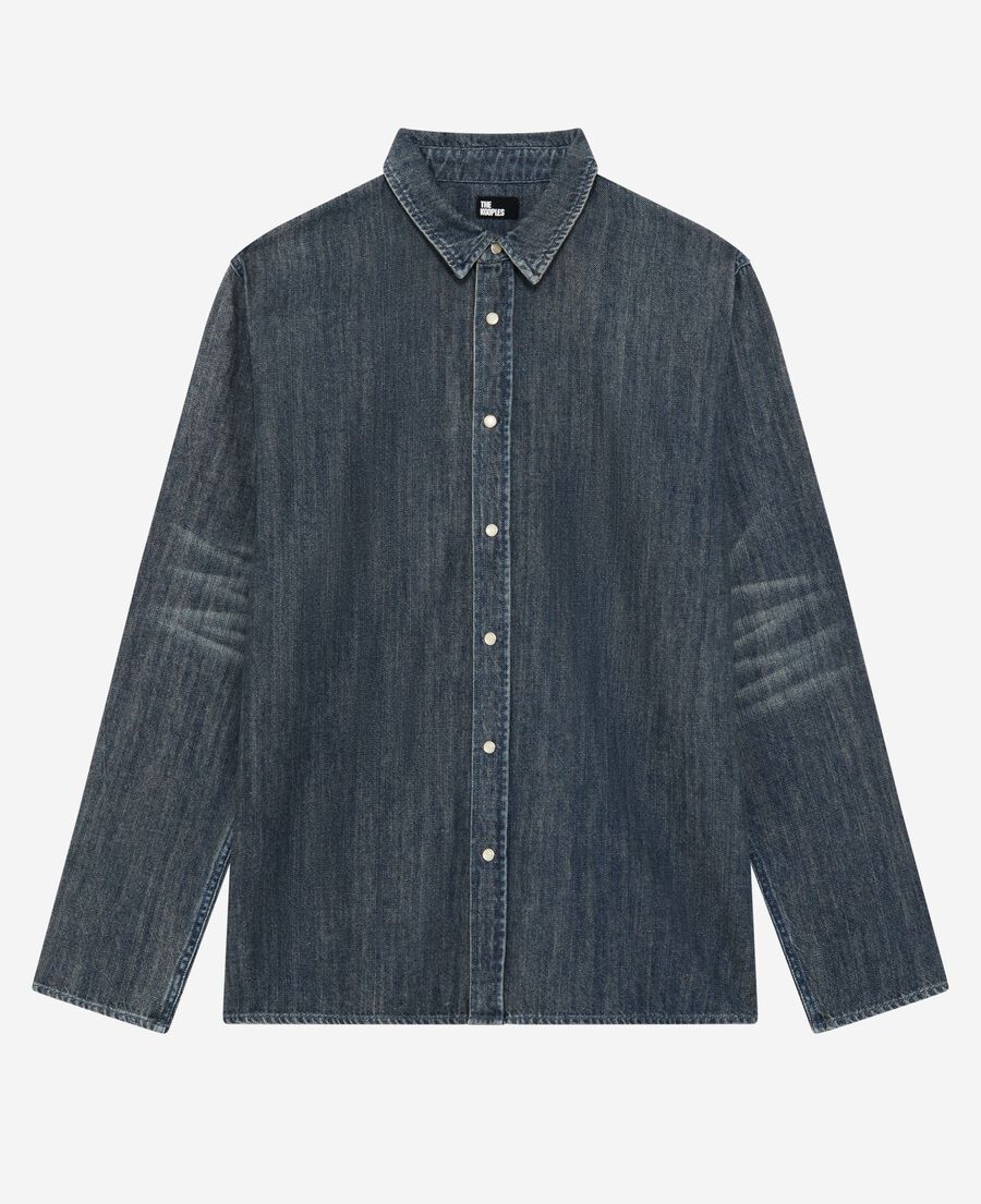 The Kooples H BLUE ELECTRIC blue denim shirt