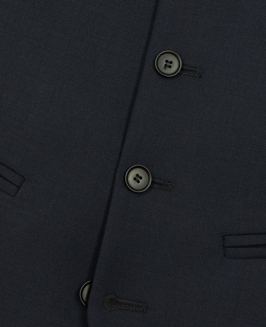 The Kooples HOMME DARK NAVY gilet de costume boutonné en laine marine
