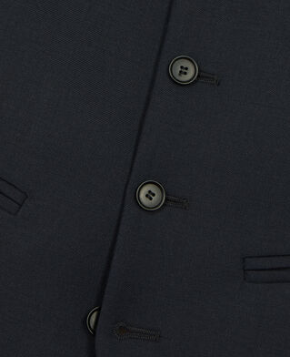 The Kooples HOMME DARK NAVY gilet de costume boutonné en laine marine