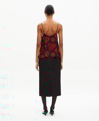 The Kooples F BLACK - RED red floral print camisole