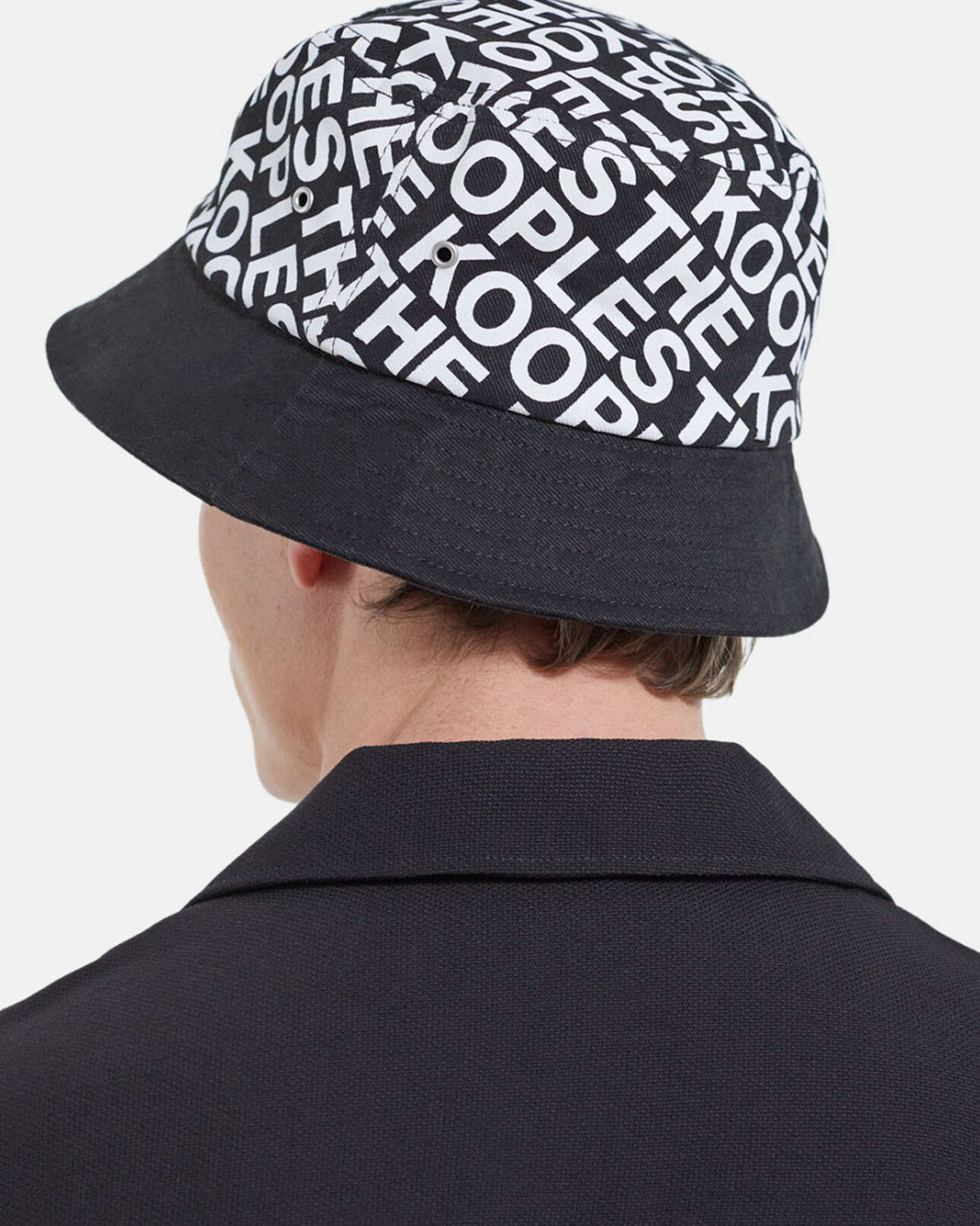 The Kooples M BLACK WHITE black and white bucket hat with the kooples motifs