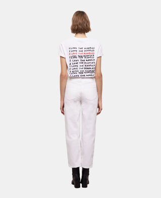 The Kooples F WHITE white straight-cut jeans