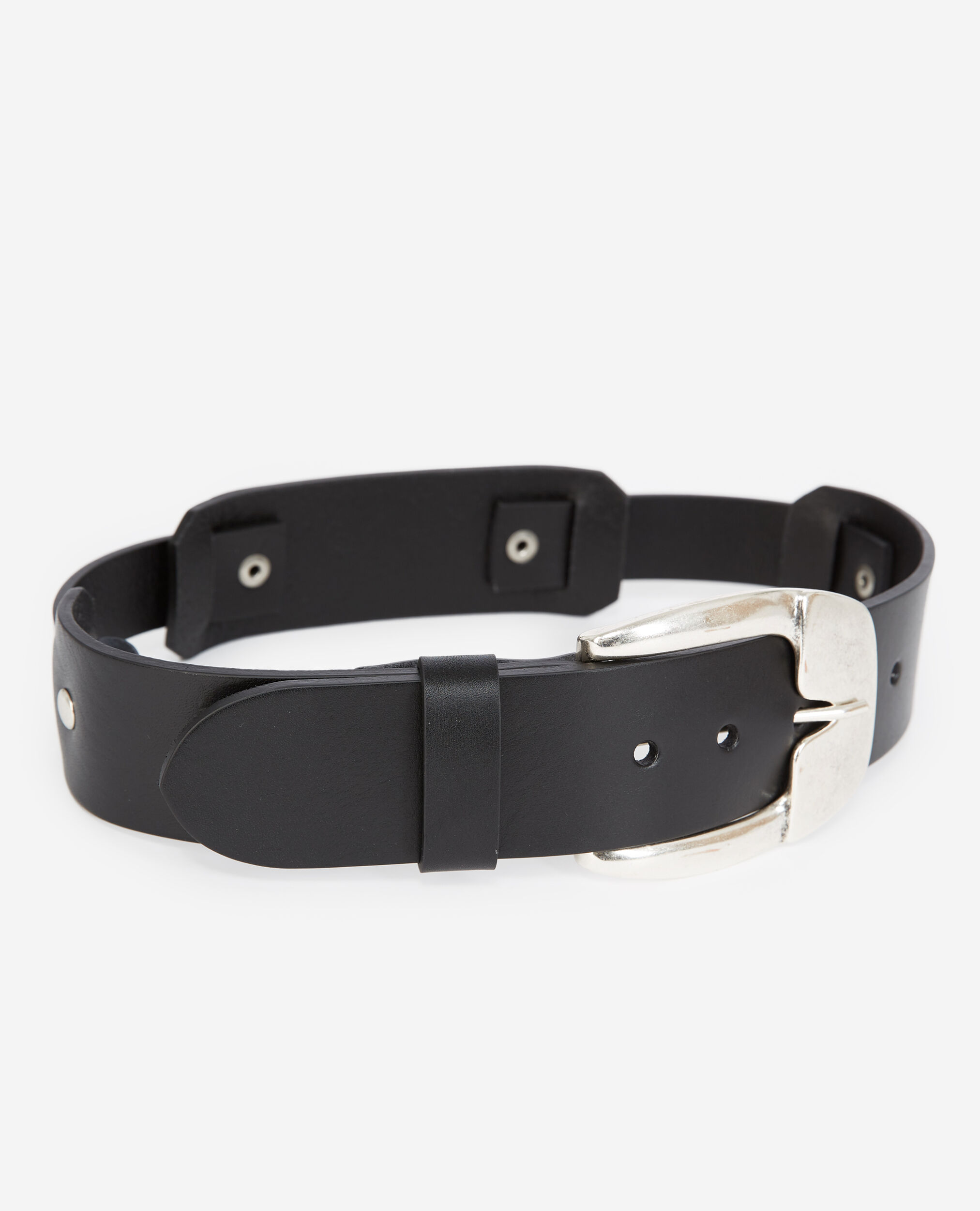 Large leather belt with press studs The Kooples