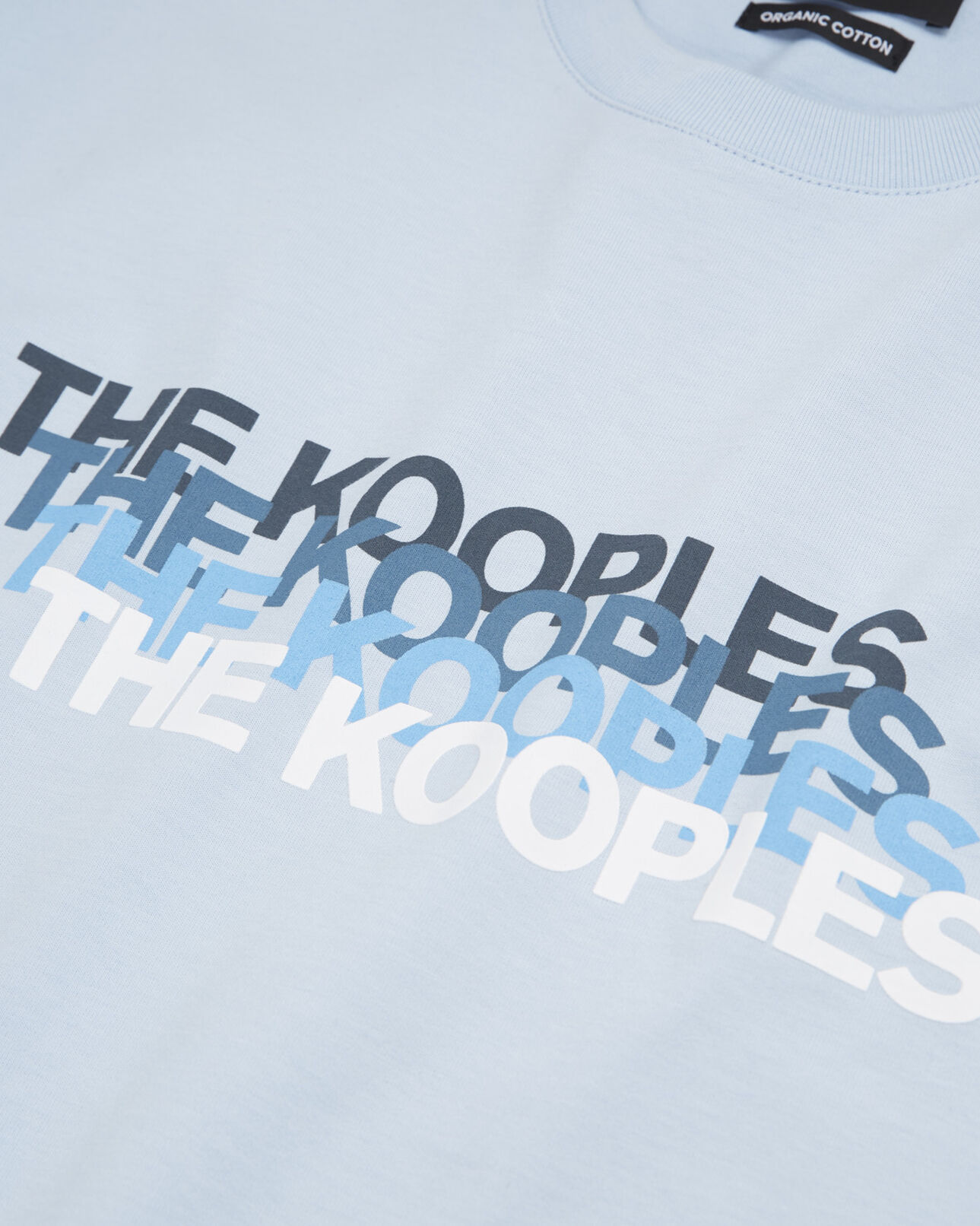 The Kooples HOMBRE BLUE camiseta azul cielo algodón logotipo pecho