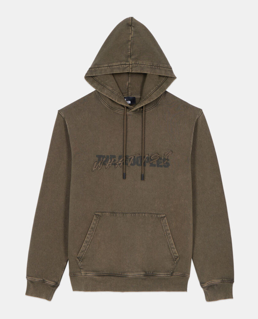 The Kooples HERREN KAKI khakifarbenes kapuzensweatshirt what is