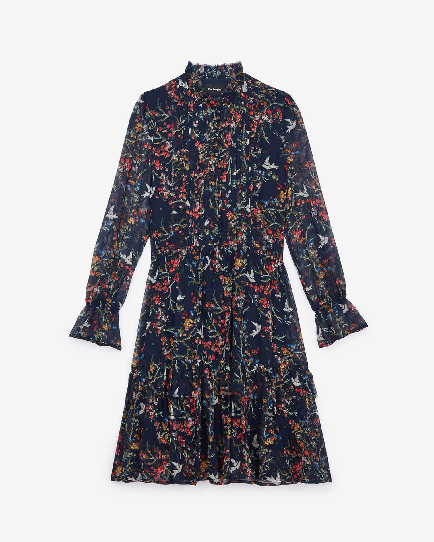 Vestido de seda negro, NAVY, hi-res image number null