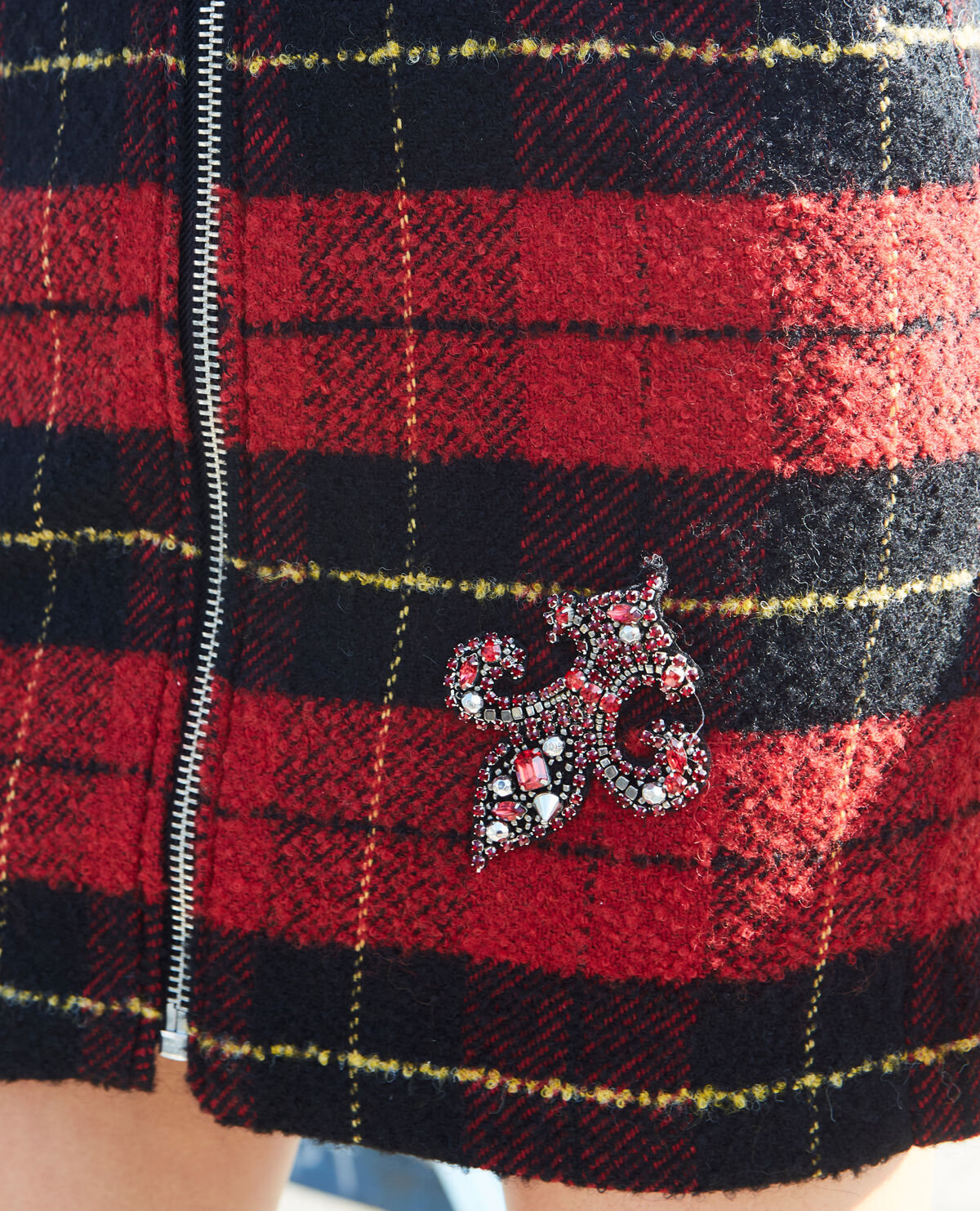 Tartan tweed skirt