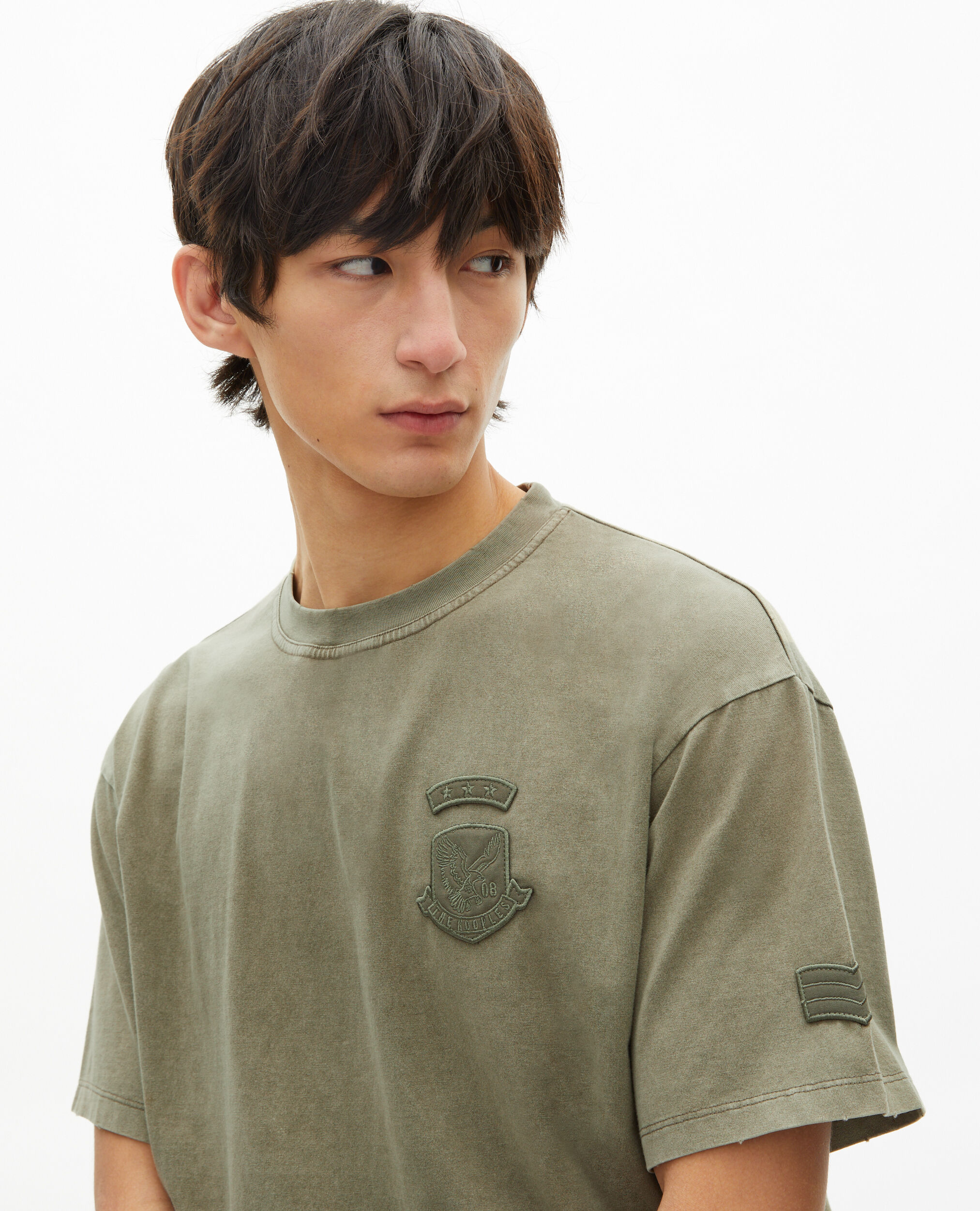 T-shirt avec patchs kaki, KAKI, hi-res image number null