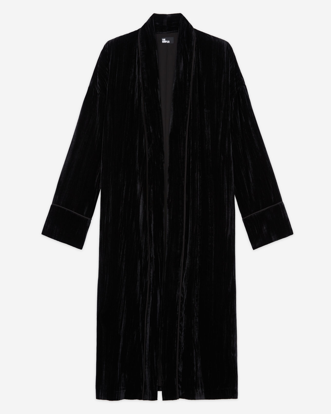 The Kooples FEMME BLACK kimono en velours noir