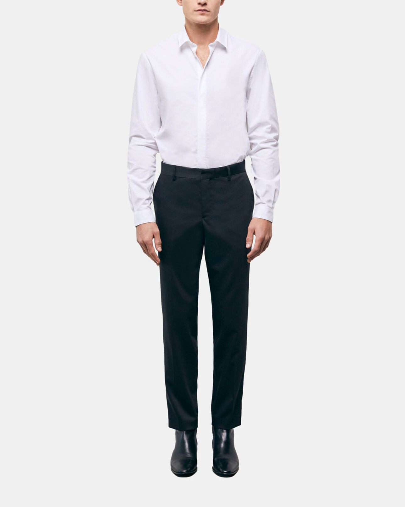 The Kooples MEN BLACK black wool pants