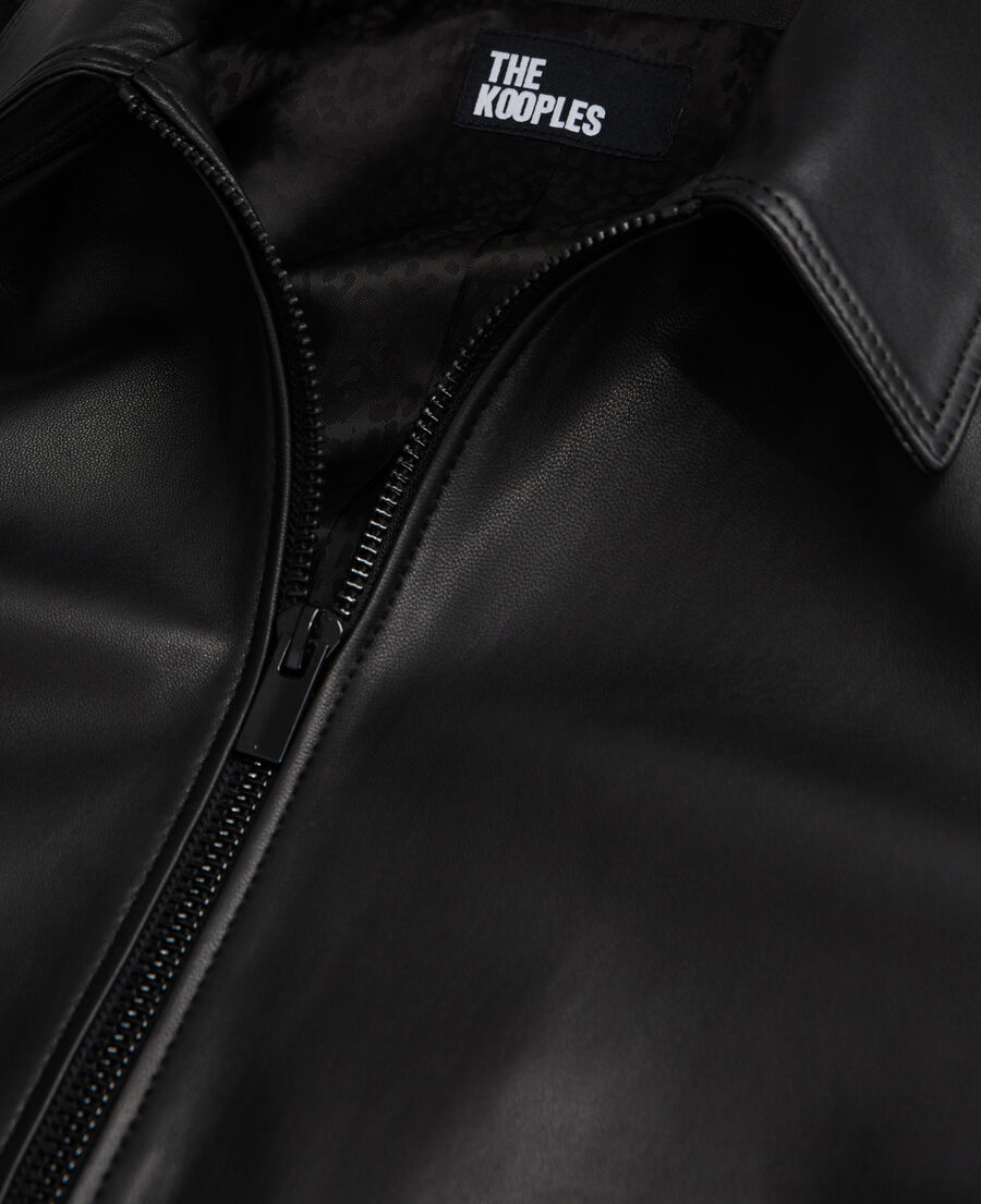 black leather jacket