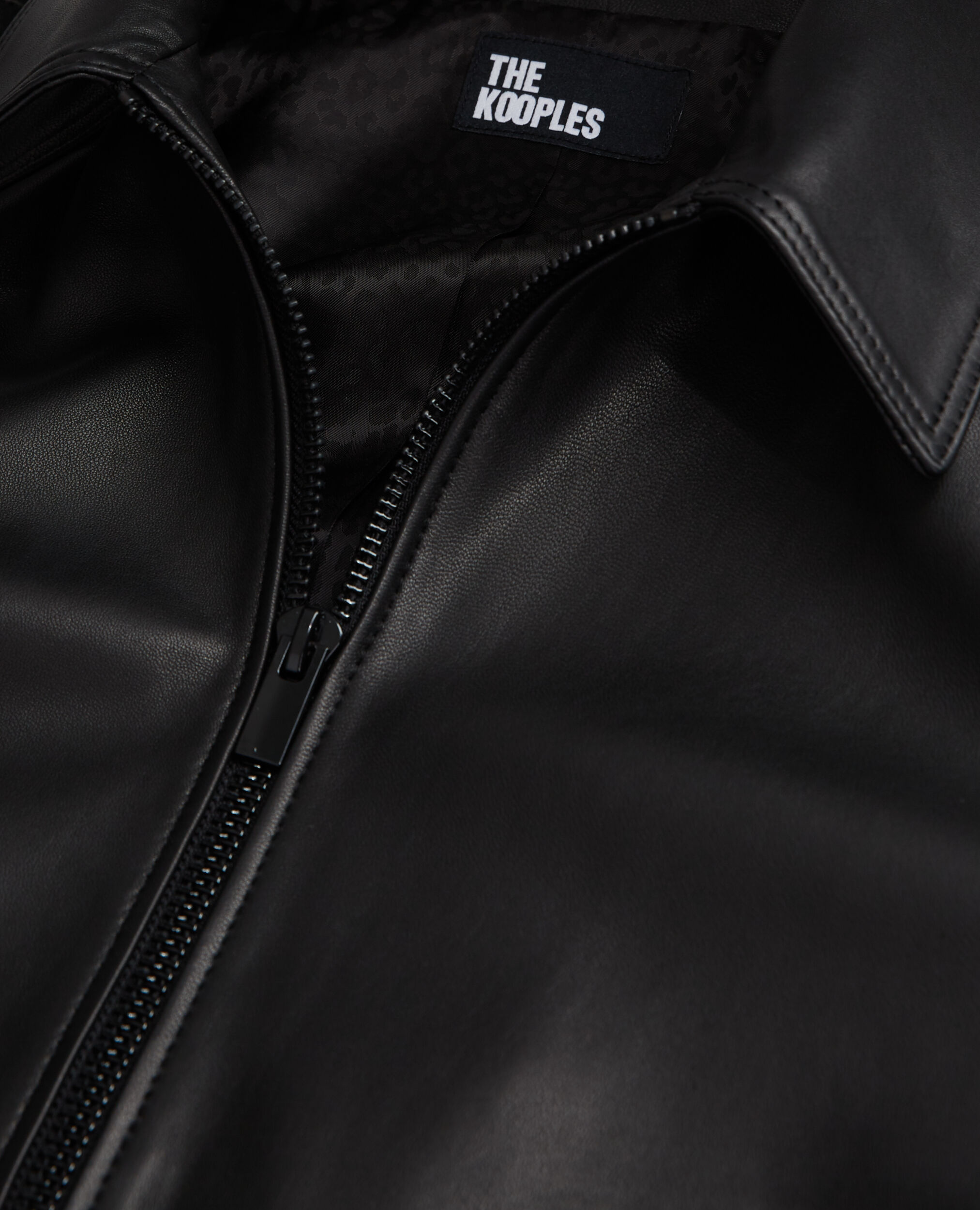 Black leather jacket, BLACK, hi-res image number null